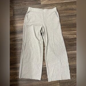 LOFT Light Gray Wide-Leg Pants